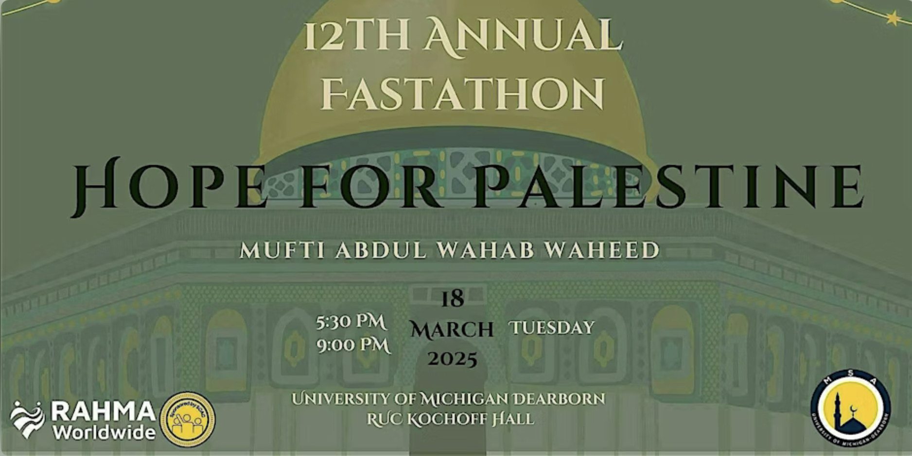 12th Annual Fastathon - Muslim Students' Association